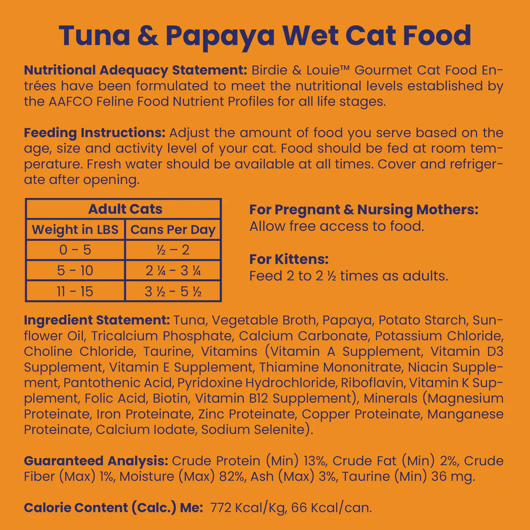 Tuna & Papaya Wet Cat Food
