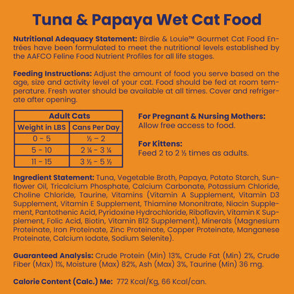 Tuna & Papaya Wet Cat Food