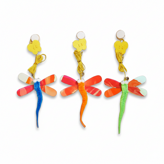 Moo - Hanging Dragonfly Cat Toy (3pc)